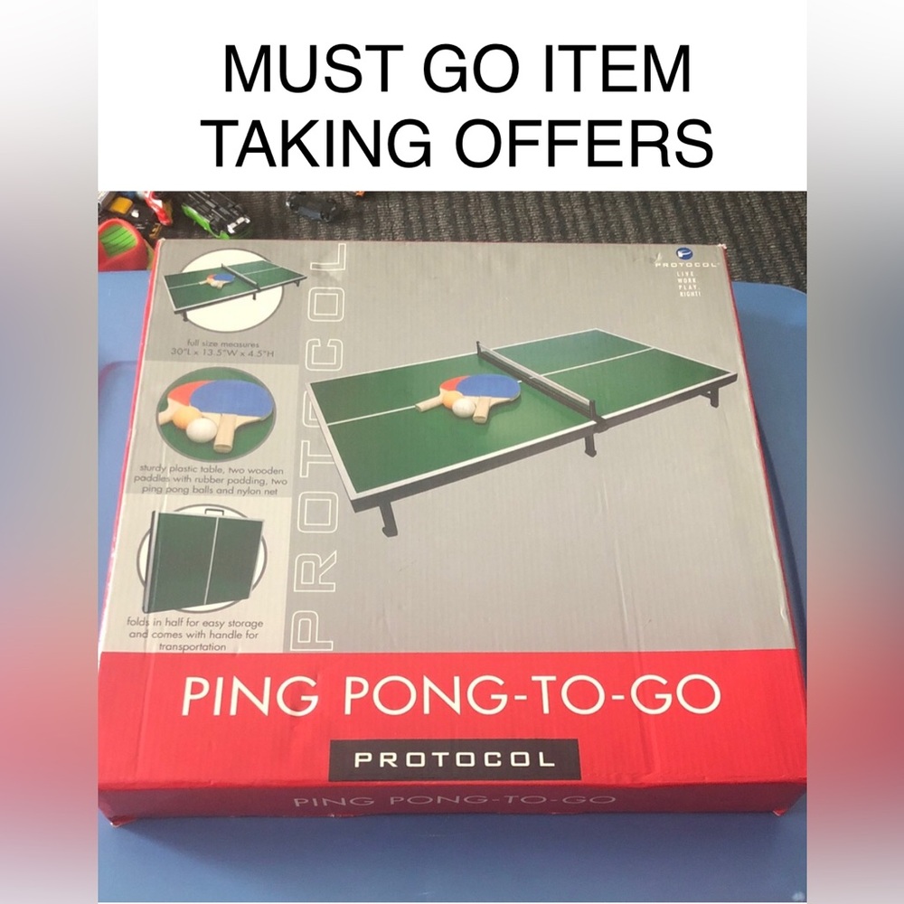 Ping Pong-To-Go Set ❣️Ship Alone❣️